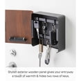 thumbnail image 5 of Yamazaki Home Rin Square Magnetic Key Cabinet - Wood Accented Keychain Organizer - Steel + Wood, 5 of 7