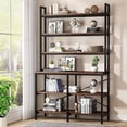 thumbnail image 2 of Tribesigns 6-Tier Bookshelf,Industrial Bookcase with Open Shelf,6 Shelf Storage Rack with X-Shaped Frame, 2 of 5