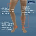 thumbnail image 3 of JOBST Relief Knee High Graduated Compression Socks 20-30mmHg - Comfortable Unisex Design - Closed Toe, Black, Large Full Calf, 3 of 7