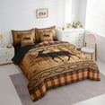 thumbnail image 3 of Castle Fairy Teens Deer Twin Bedding Sets,Abstract Checkered Aztec Bedding Comforter Set, 3 of 8