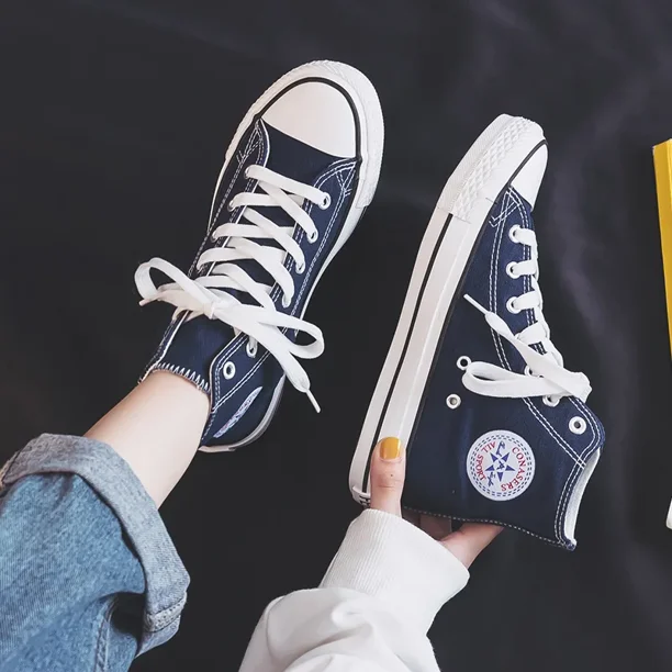 Zapatos de lona de alta calidad para mujer, nueva versión coreana para estudiantes, estilo de pareja, zapatos de moda para hombres, zapatos de tablero ins cómodos