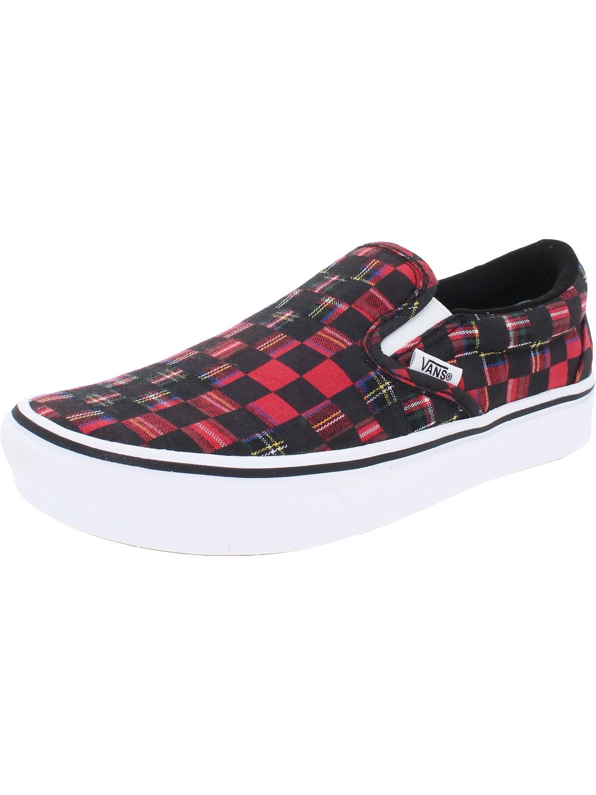 slip on vans red