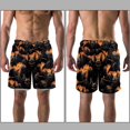 thumbnail image 3 of luoweisi Men's Beach Shorts Quick Dry Swim Trunks with Mesh Lining Halloween Bat L, 3 of 5