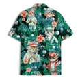 thumbnail image 3 of Tropical Cat Golfer Hawaiian Shirt For Men Floral Cat Mens Hawaiian Shirts Short Sleeve Button Down Shirt Men, 3 of 7