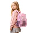 thumbnail image 4 of Weebloom Large School Clear Backpack For Kids Boys Girls Waterproof Lightweight Transparent Design Visibility For School Daily Use Bookbag Middle High School College Pink, 4 of 4