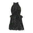 thumbnail image 6 of Ichuanyi Woman Dress Fashion Women Floral Printed Halter Strapless Ruffle Bandage Casual Dress, 6 of 7