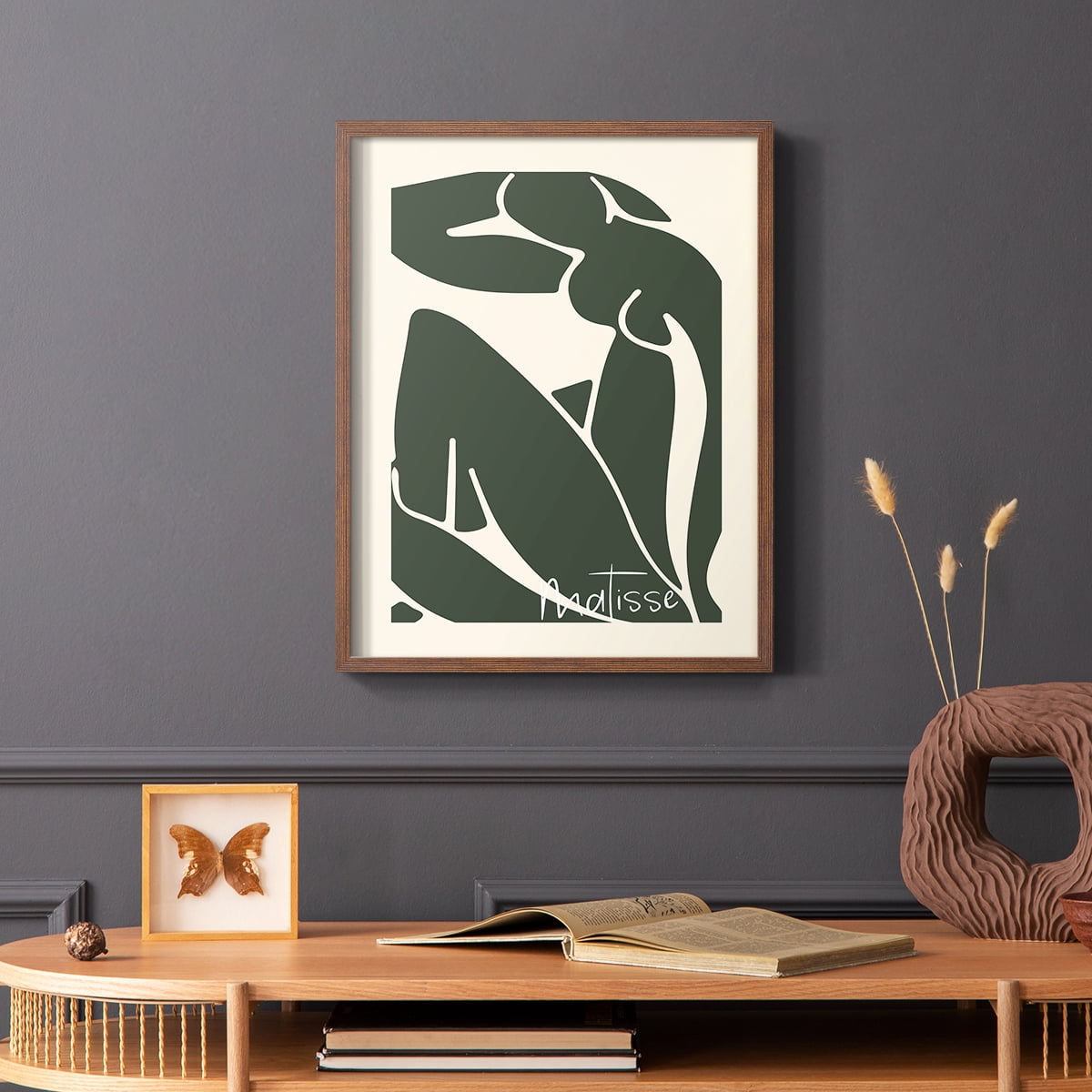 Matisse CCCVII in Brown Solid Wood 11 x 14 Framed Print