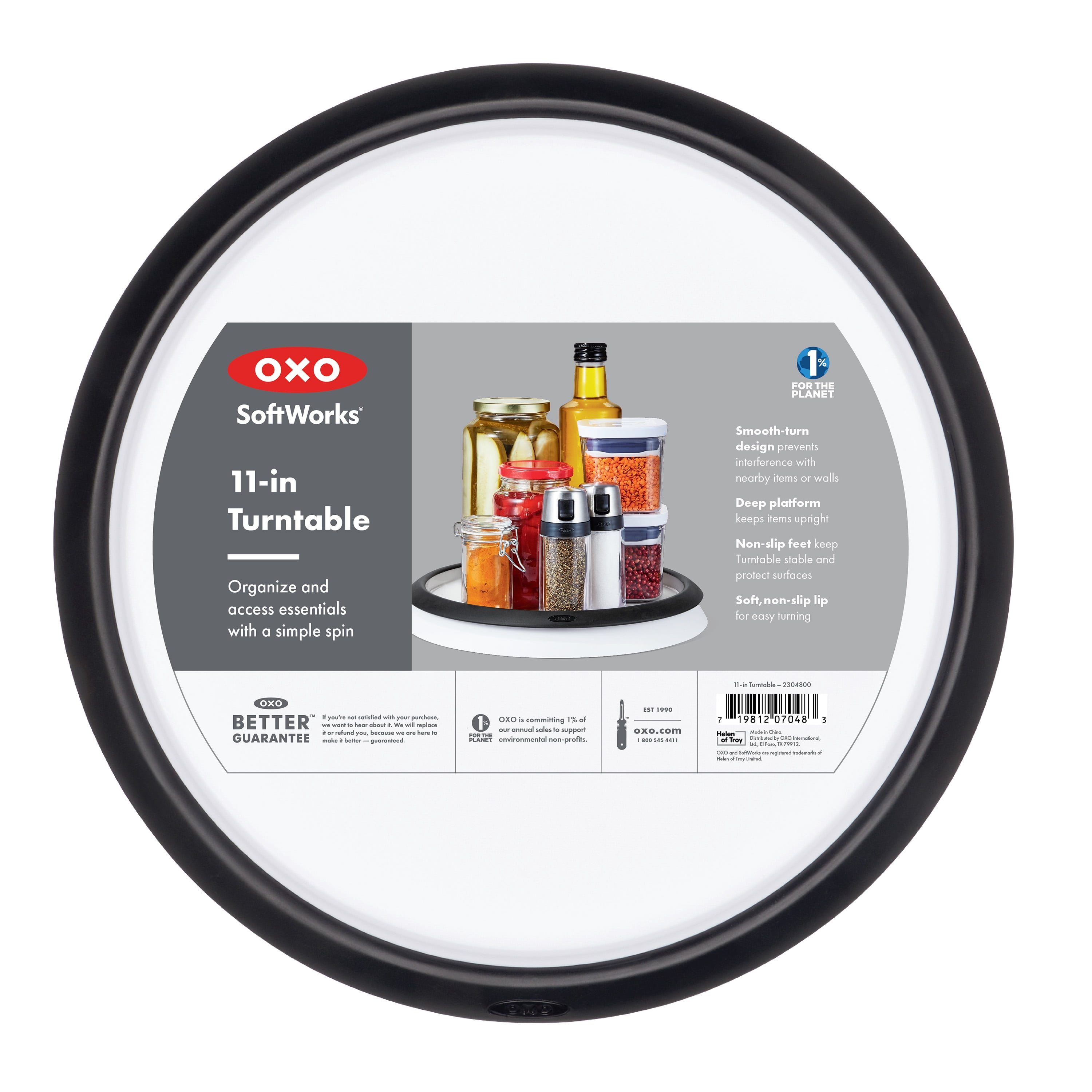 OXO Softworks Circle Lazy Susan Turntable, 11 in Diameter