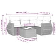 thumbnail image 2 of vidaXL 5 Piece Patio Sofa Set with Cushions Brown Poly Rattan, 2 of 10