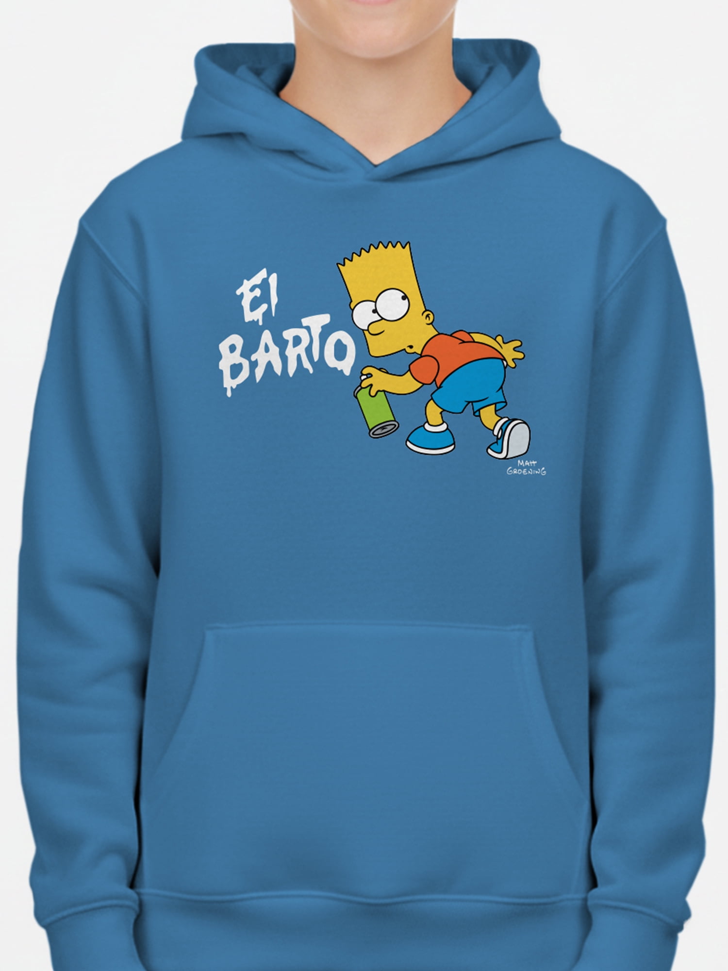 The Simpsons Kids Graphic Fleece Hoodie, El Barto, Sizes 4-18