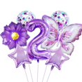 thumbnail image 1 of Set de decoración de fiesta JNNIMTRDAE morado para niñas de segundo cumpleaños, 1 of 5