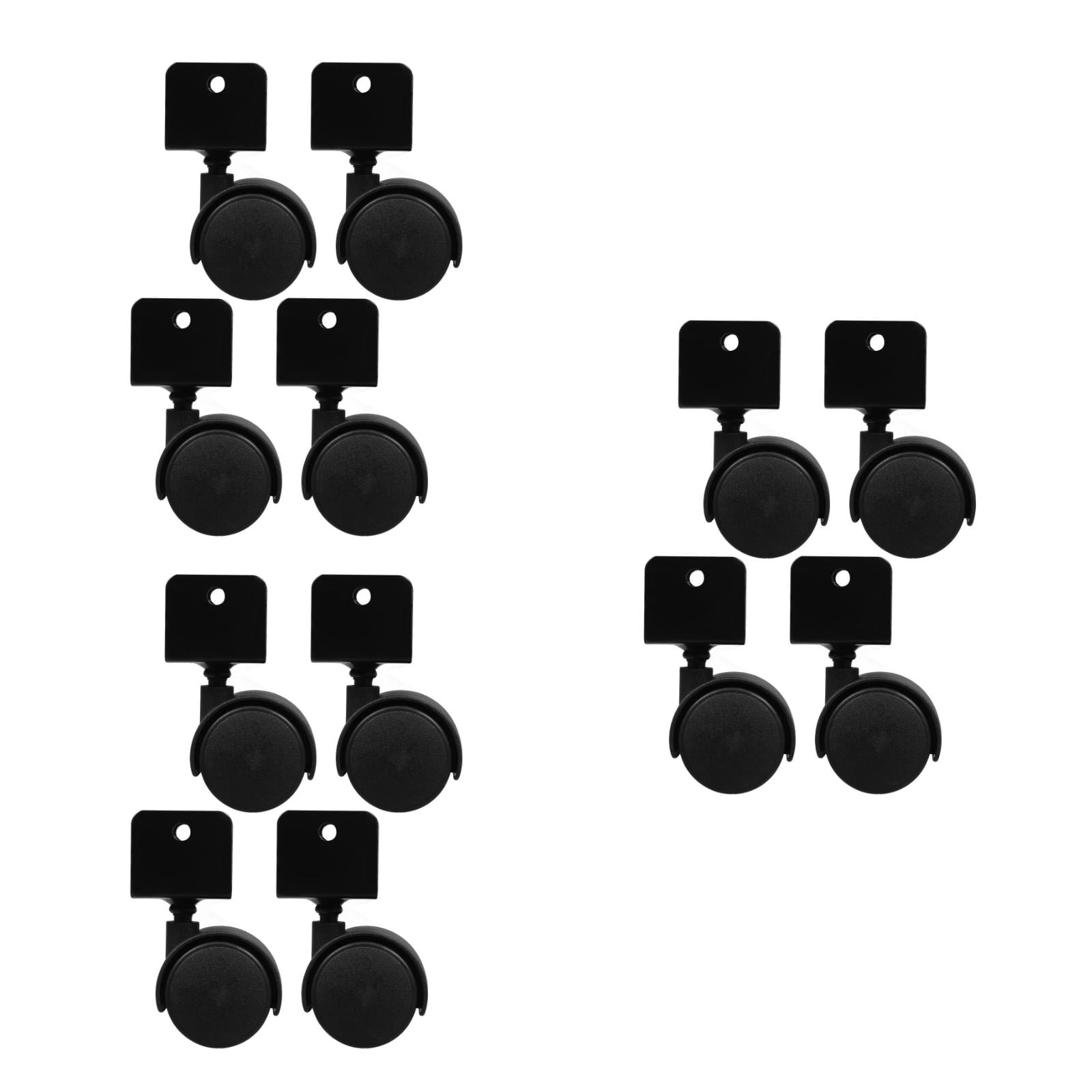 OUNONA 12 pcs Universal Wheel Mini Caster Wheels Small Wheels Furniture U Clamp Bracket Caster Wheels For Furniture Desk And Office Chair