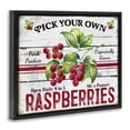 thumbnail image 3 of Stupell Industries Rustic Lodge Pick Your Own Raspberries Black Floating Frame Canvas Art, 21 x 17, by Creatif Belle, 3 of 8