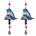 thumbnail image 1 of Colgante de Campana con Canto de Pájaro Azul, Carillón de Viento Campestre, Colgante de Carillón de Viento Artesanal de Resina, Decoración del Hogar del Patio, 1 of 7