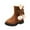 Brown, variant on Girls Boots for Fall Children's Short Boots Winter Children's Shoes Girls Fashionable Soft Silver,US 13