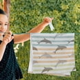 thumbnail image 3 of Dolphins Stripe Hand Towels, Kitchen Towel Ultra Soft and Absorbent,Decorative Fingertip Face Towel for Bathroom Hotel, 2 PCS, 28.3"x 14.4", 3 of 5