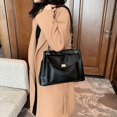 thumbnail image 2 of LHSHID Large capacity Women Shoulder Bags Pu leather Brand Designer lady Handbags Travel big totes chain female Crossbody bags black, 2 of 6