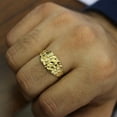 thumbnail image 5 of Gold Nugget Rings Wedding Engagement Gifts for Men Solid 10K Gold Ring ~3.5 gm, 5 of 5