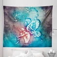 thumbnail image 1 of Fantasy Tapestry, with Butterfly Wings Renewal Female Rebirth Psyche Lightness of Being, Fabric Wall Hanging Decor for Bedroom Living Room Dorm, 5 Sizes, Blue Purple, by Ambesonne, 1 of 1