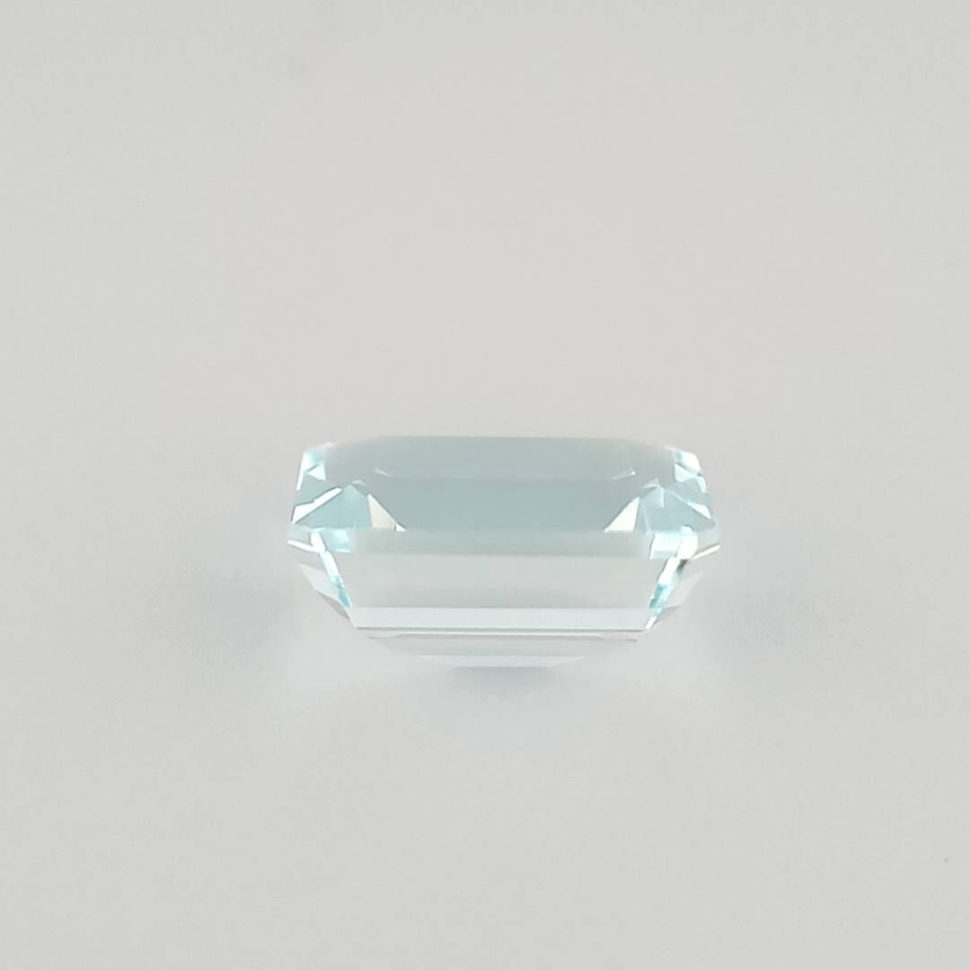 Certified Natural 1.25 Carat Aquamarine Emerald Shape Step Cut 8x6 mm Loose Gemstone March Birthstone