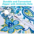 thumbnail image 2 of EWAYBY Round Tablecloth with Umbrella Hole and Zipper for Patio Garden (60" Round, Blue), 2 of 7