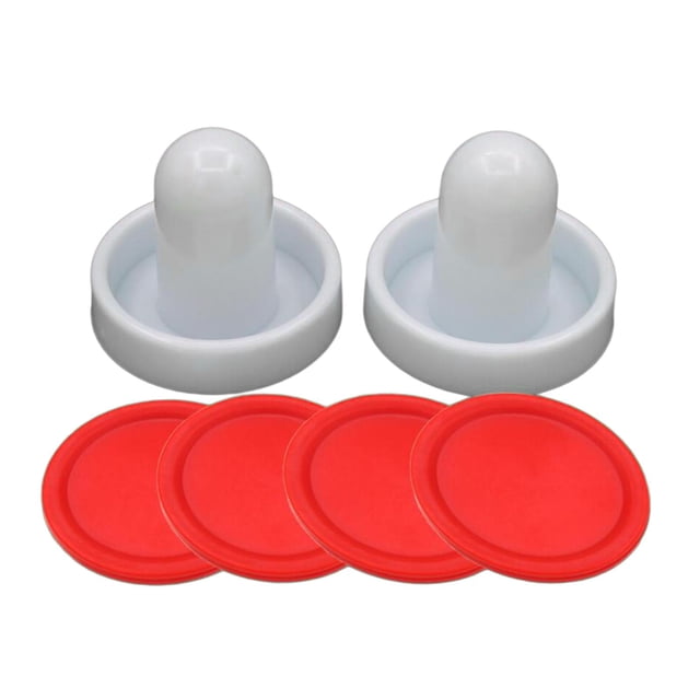 Deslizadores y discos de hockey de aire, paletas de hockey de aire, deslizadores, fieltro, mangos de portería pequeños, deslizadores de mesa de juego Putter blanco