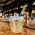 thumbnail image 3 of 1PC 3L Stainless Steel Ice Bucket Thick Head Ice Bucket Party Ice Bucket (Gold), 3 of 8