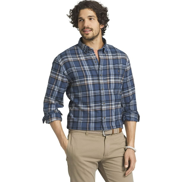 Wrinkle-Free Performance Flannel Ferney Shirt Teal Plaid, 58% OFF