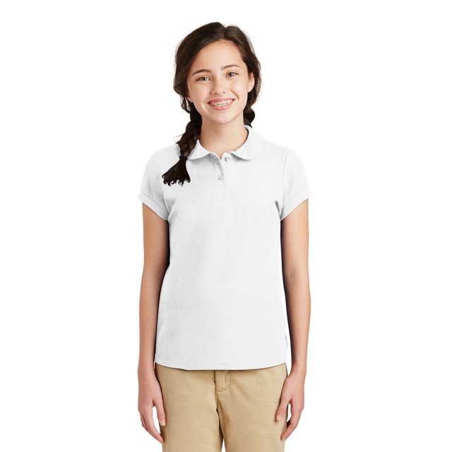 Polo con cuello Peter Pan para niña Port Authority® Silk Touch™. YG503 Autoridad Portuaria YG503