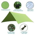 thumbnail image 3 of Outdoor Waterproof Tent Tarp, iClover Hammock Rain Fly 210D Oxford Multi-Function Raincoat Rain Tent Shelter Hammock Cover Sunshade Awning Canopy Beach Camping Backpacking Hiking Tent Cover 10*10 feet, 3 of 11