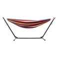 thumbnail image 4 of TidBay Basics Double Hammock with Space Saving Metal Stand, Indoor Hammock Stand with Carrying Bag, Strong Load-Bearing, Striped Print, 4 of 7