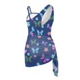 thumbnail image 5 of Tutolipy Butterflies and Florals Quick Dry Girls Swimsuit, Polyester Material Lightweight Girls One Piece Swimsuit with Cover Up for Summer 13-14 Years Old, 5 of 10