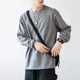 thumbnail image 5 of Camisetas holgadas estampadas de algodón 100 % para hombre, ropa negra para hombre, manga larga, ropa de calle de alta calidad, estilo emo, Y2k, talla S, oferta, 5 of 5