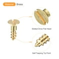 thumbnail image 4 of Uxcell 40Pack M3 x 10mm Tornillos de cabeza plana de bronce con ranura para madera, tornillo autorroscante, 4 of 6