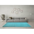 thumbnail image 3 of Ahgly Company Indoor Square Oriental Light Blue Industrial Area Rugs, 4' Square, 3 of 4