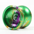 thumbnail image 4 of yoyofriends KOI Yo-Yo - 7068 Mono-Metal YoYo (Green with Yellow/Purple Splash), 4 of 4
