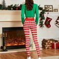 thumbnail image 5 of Women's Striped Leggings Christmas Halloween Soft Stretchy Workout Pants Cute Printed Party Legging Tights M, 5 of 9
