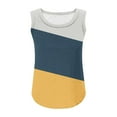 thumbnail image 5 of Taqqpue Girls Tank Tops Soft Cotton Crewneck Sleeveless Athletic Undershirt Lightweight Hem Loose Fit Cute Summer Top Dancewear Color Block Wide Strap Comfortable Racerback Tank 5-14 Years, 5 of 6