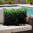 thumbnail image 4 of St. Patrick's Day Outdoor Waterproof Pillow Covers, Spring Lucky Shamrocks Leaves Black Decorative Square Throw Pillowcase Sofa Cushion Sham for Patio/Couch/Chair, 20"x20" 2 Pack, 4 of 8
