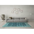 thumbnail image 3 of Ahgly Company Indoor Rectangle Persian Light Blue Traditional Area Rugs, 2' x 4', 3 of 4