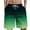 Army Green, variant on Mens Swim Trunks Quick Dry Summer Casual Beach Shorts Gradient Printed Elastic Waist Drawstring Beach Pants with Pockets S-6XL