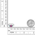 thumbnail image 6 of Gem Stone King 925 Silver and 10K Yellow Gold Pink Created Sapphire and London Blue Topaz Engagement Ring for Women | 1.34 Cttw | Oval 7X5MM | Gemstone September Birthstone | Size 5, 6 of 6
