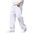 thumbnail image 2 of Resicozy Baggy Sweatpants Men Wide Leg Drawstring Waist Straight Sweat Pant 2026 Casual Workout Gym Athletic Trousers with Pockets White 2XL, 2 of 4