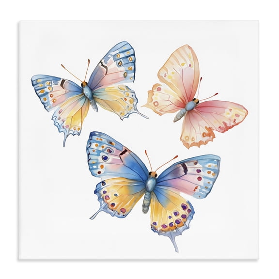 Stupell Industries Whimsical Butterfly Trio Canvas Wall Art, design by Creative Studio