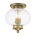 thumbnail image 5 of Livex Lighting Harbor Ceiling Mount in Antique Brass, 5 of 15