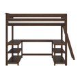 thumbnail image 4 of Classic Full High Loft + Wraparound Desk, Walnut, 4 of 12