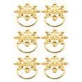 thumbnail image 1 of 6 anillos para servilletas navideños y hebillas para decorar la mesa del comedor (dorados), 1 of 7