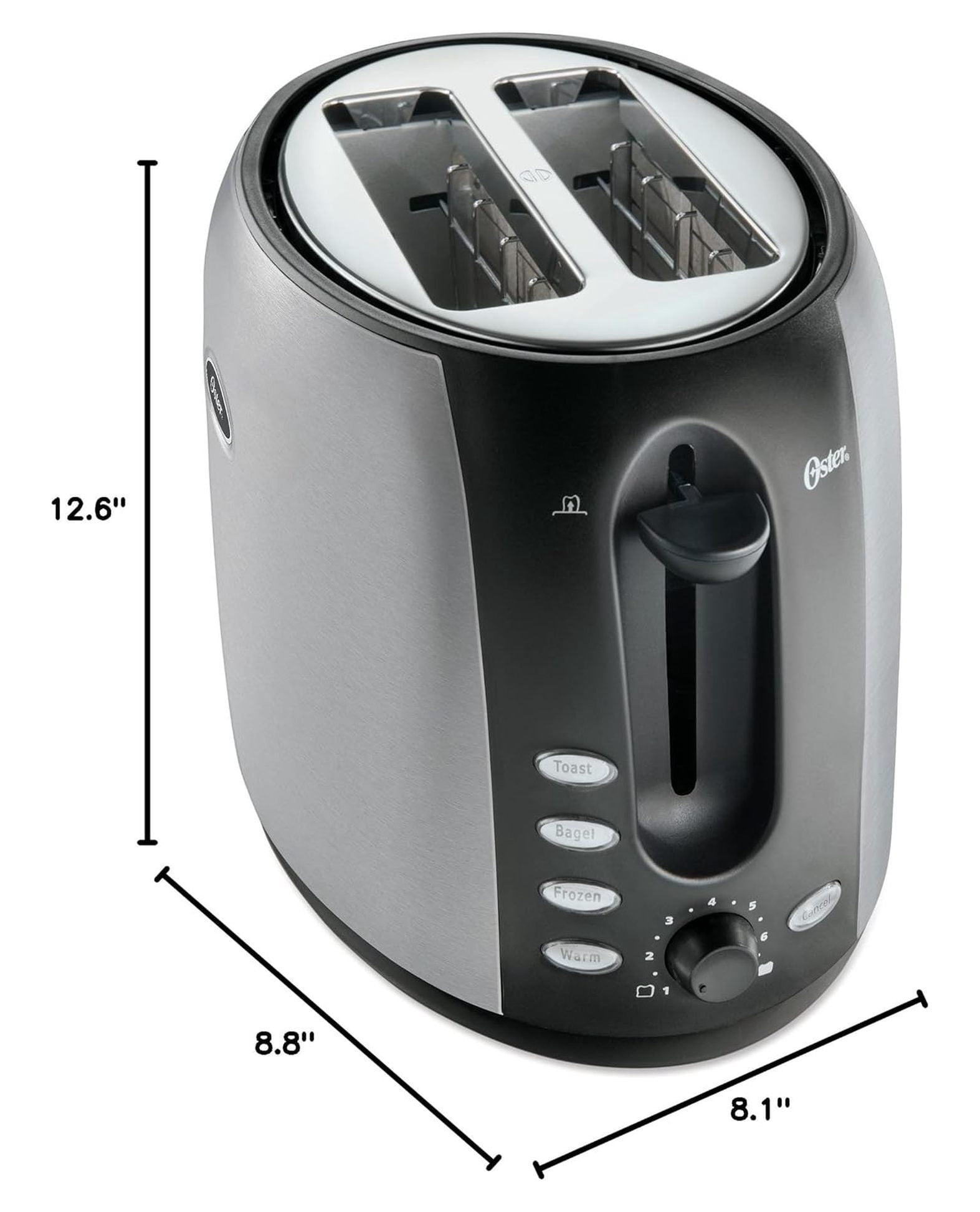 2 Slice Toaster with Wide Slots - Bagel & Bread Toaster, Stainless Steel