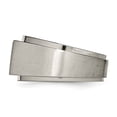 thumbnail image 3 of Chisel Titanium Satin and Polished 1/20 Carat Diamond Signet Band, 3 of 8