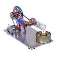 thumbnail image 1 of Hot Air Stirling Engine Motor Model Electricity Generator Motor with LED Bulb Six-pointed Star Pattern Flywheel DIY Educational Science Experiment Tool with Zinc Alloy Base for Teacher Adults Kids, 1 of 7